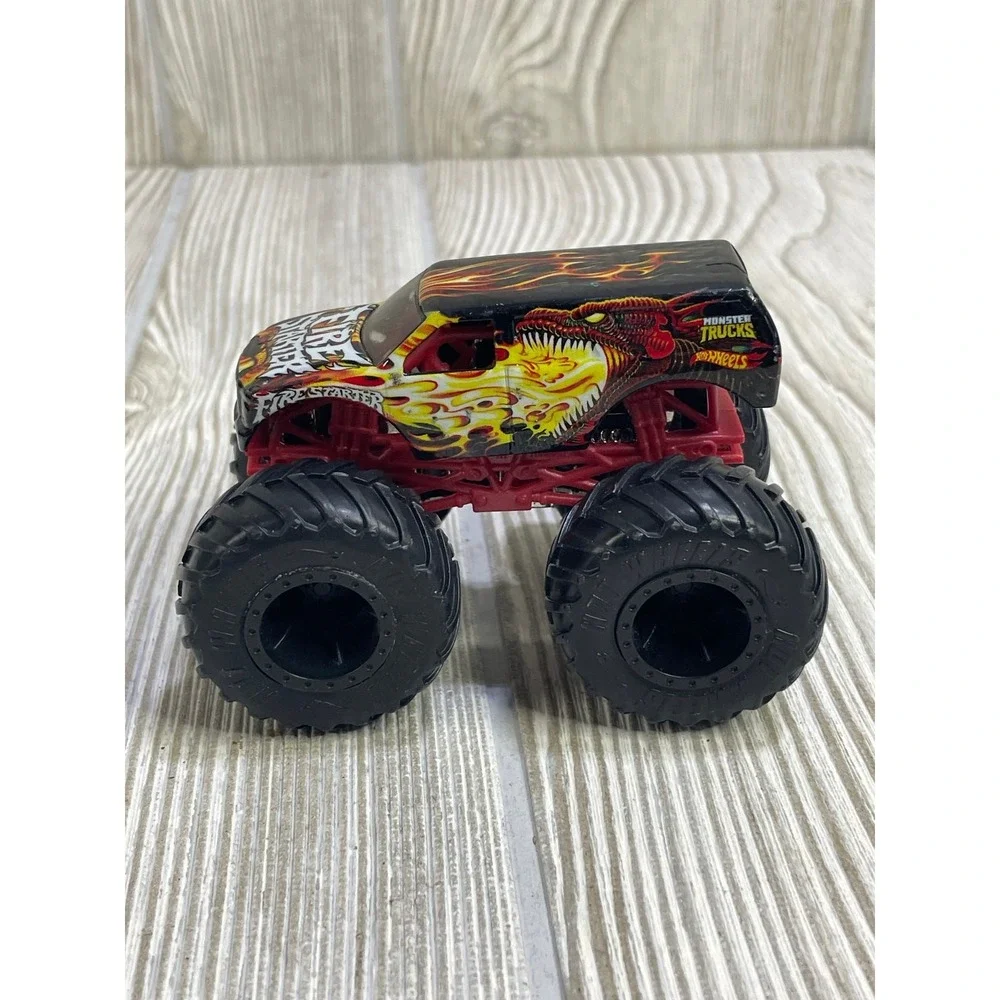 Hot Wheels Monster Jam Monster Trucks Lot of 3 1:64 Bone Shaker Firestarter McD